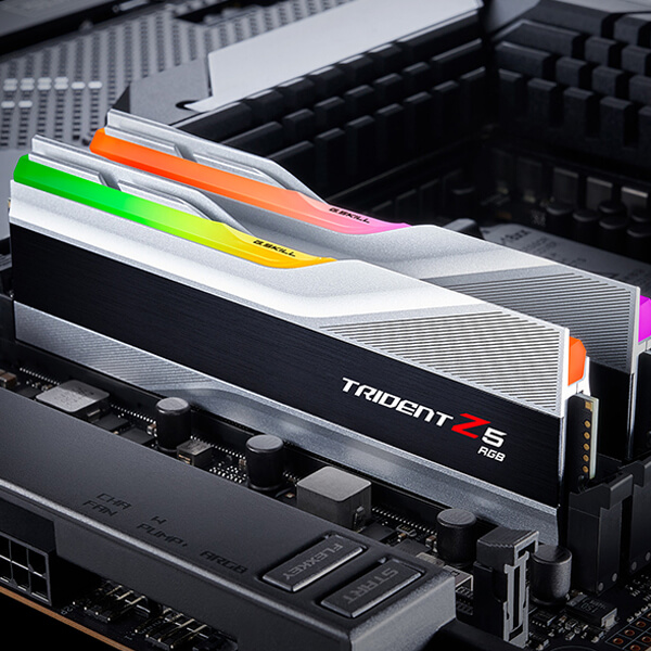 G.Skill Trident Z5 RGB 32GB (16GBx2) DDR5 5200MHz RAM (Metallic Silver)